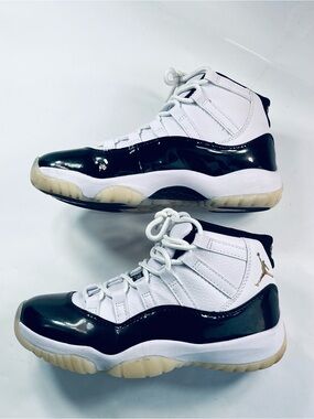 Jordan 11 Retro DMP Gratitude White Black Basketball Sneakers 136046-018 Men’s 8